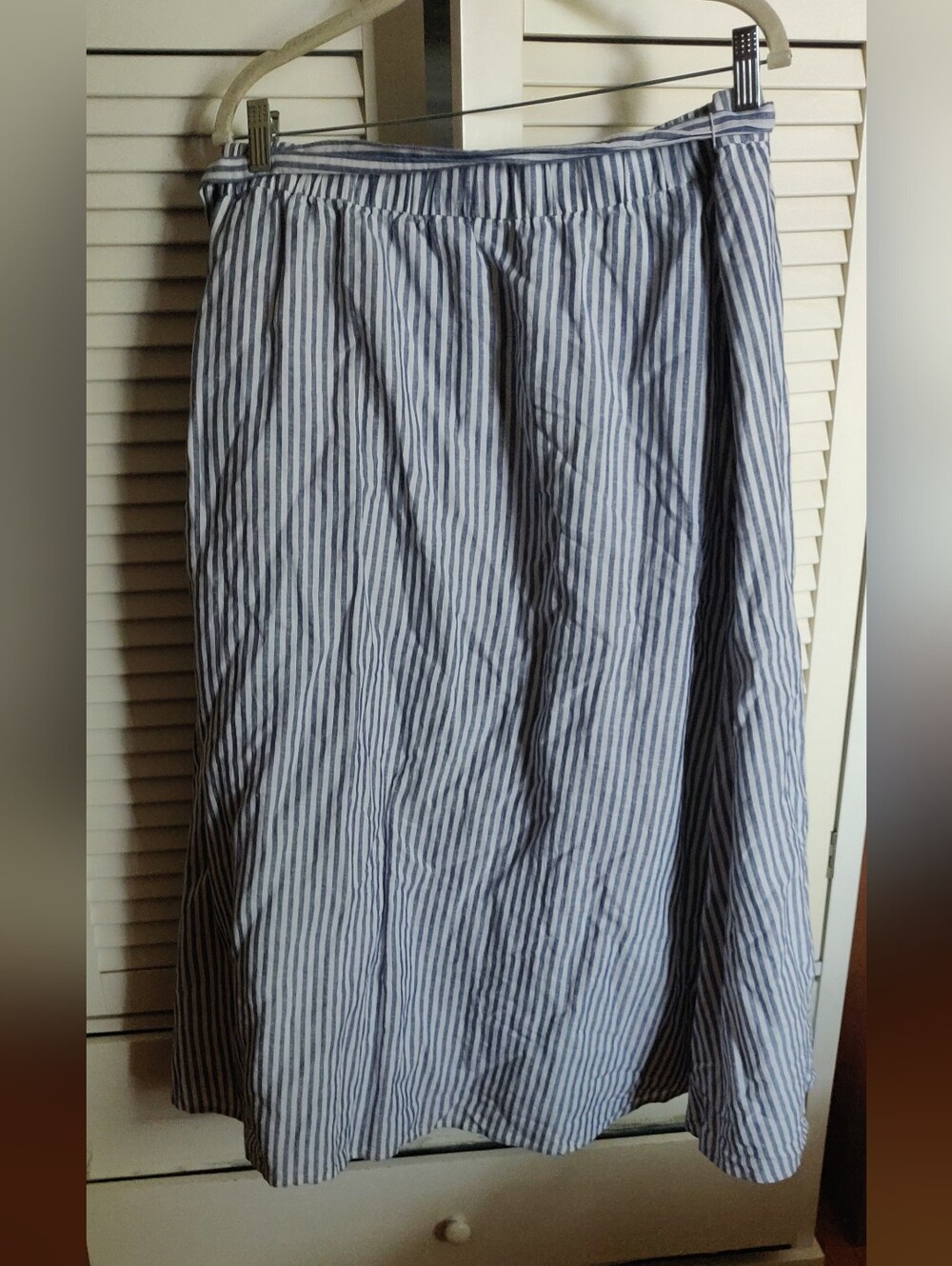 Talbots Blue and White Striped Maxi Skirt
